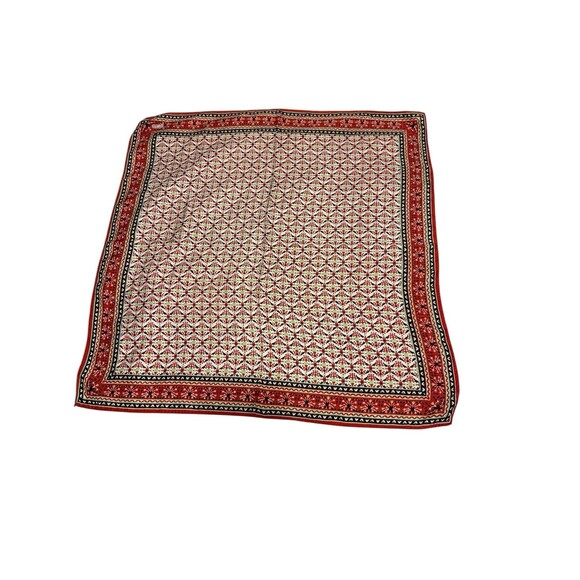 Robinson Golluber Square Scarf Red Khaki Black Green - Picture 1 of 4